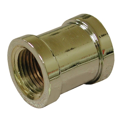 Jones Stephens 3/8in. Chrome Plated Bronze Coupling B50041LF
